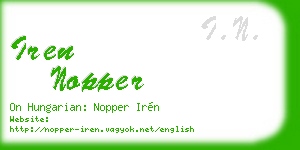 iren nopper business card